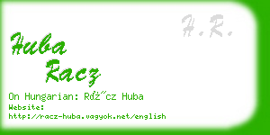 huba racz business card